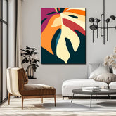 Paint by Numbers Art Painting Colored Flower Leaf